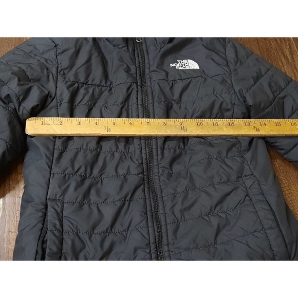 North Face Youth Girl Reversible Jacket Black & Gray Sz M 10/12. Read - Picture 9 of 9
